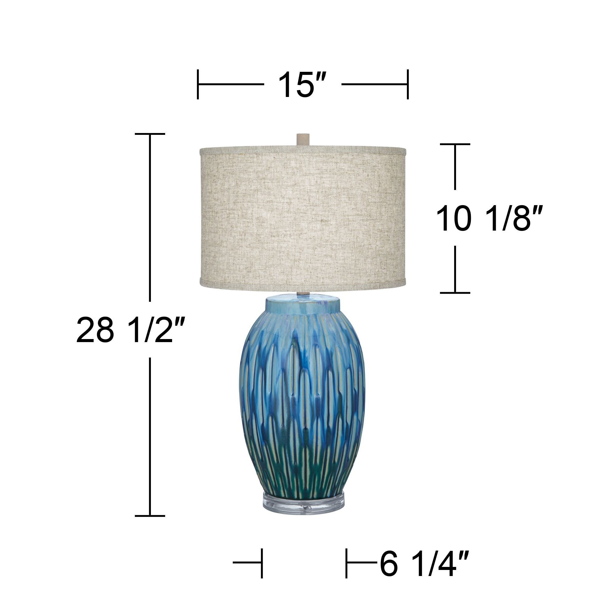 360 Lighting Selena 28 1/2" High Modern Blue Ceramic Table Lamp