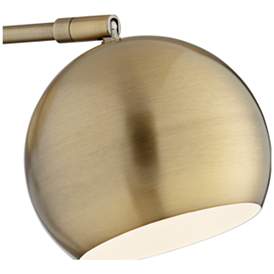 Image3 of 360 Lighting Selena Brass Sphere Shade Plug-In LED Wall Lamps Set of 2 more views