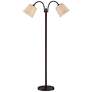 360 Lighting Seneca 56" High Bronze Twin Arm Gooseneck Floor Lamp in scene