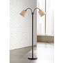 Thumbnail2 of 360 Lighting Seneca 56" High Bronze Twin Arm Gooseneck Floor Lamp