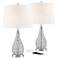 360 Lighting Sergio 23 1/2" Chrome Accent USB Table Lamps Set of 2