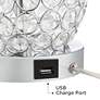 360 Lighting Sergio Chrome Accent USB Lamps Set with Dimmers