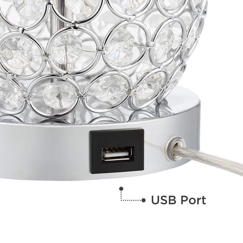 Image 5 360 Lighting Sergio Chrome Blue Hardback USB Accent Table Lamps Set of 2 more views