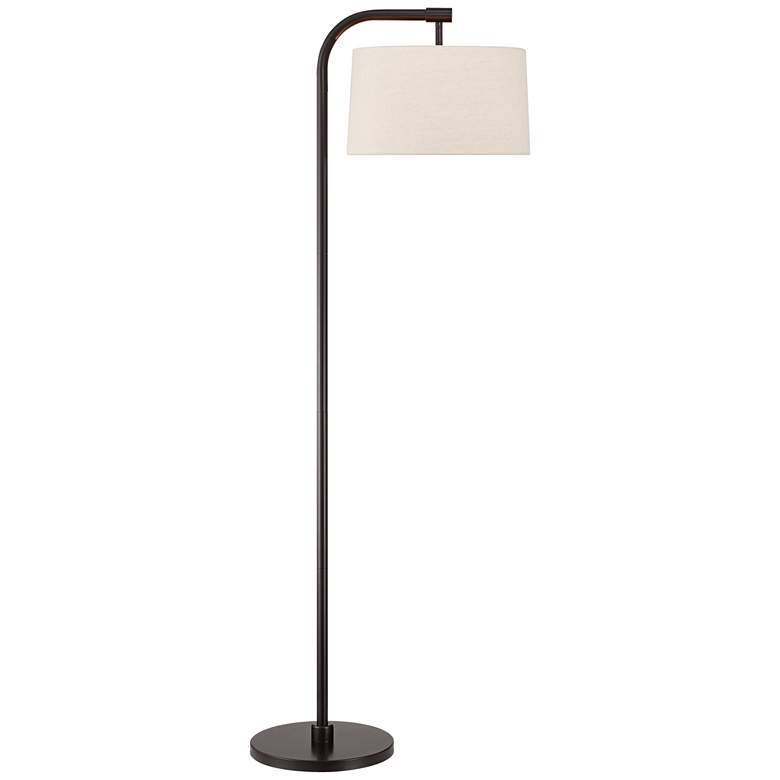 Image 2 360 Lighting Serra 64" Dark Bronze Chairside Arc Offset Arm Floor Lamp