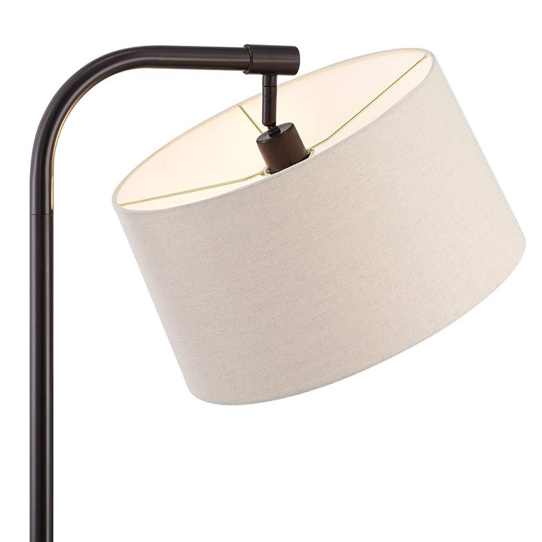 Image 4 360 Lighting Serra 64" Dark Bronze Chairside Arc Offset Arm Floor Lamp more views