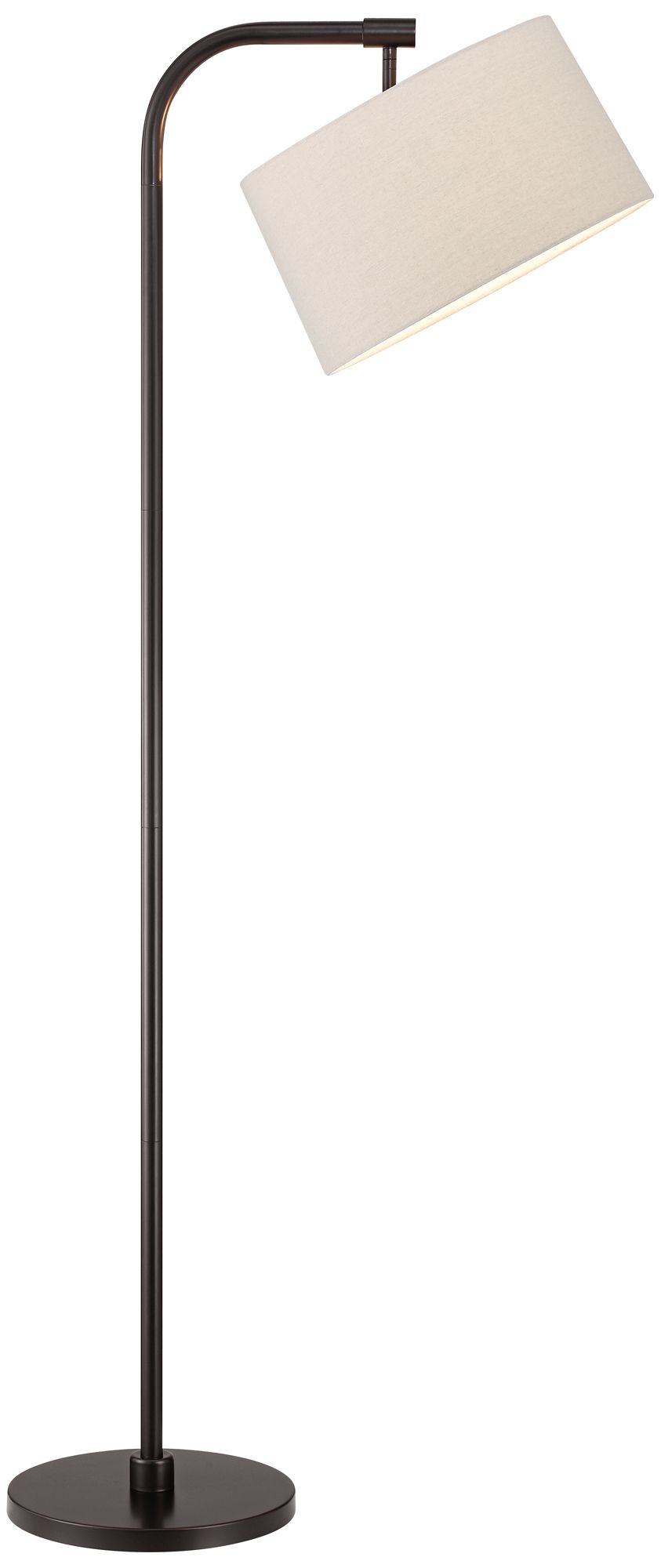 360 Lighting Serra 64" Dark Bronze Chairside Arc Offset Arm Floor Lamp
