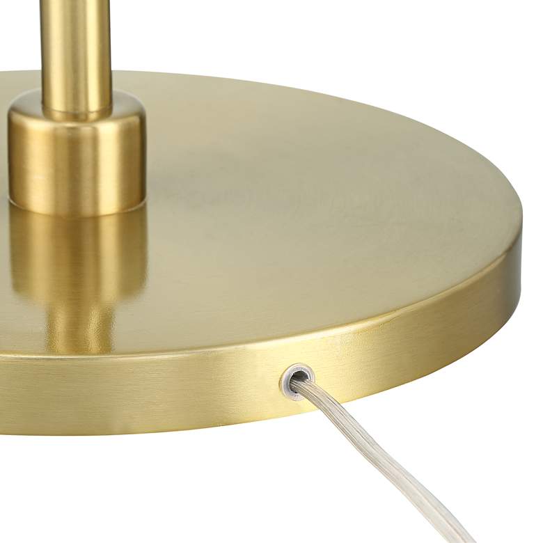 Image 6 360 Lighting Serra 64" Warm Gold Chairside Arc Offset Arm Floor Lamp more views