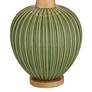 6_360 Lighting Sevilla 29" Modern Ribbed Gourd Green Ceramic Table Lamp more views