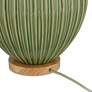 360 Lighting Sevilla Modern Ribbed Gourd Green Ceramic Table Lamp