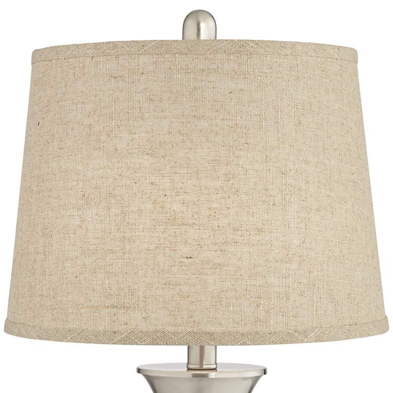 Image 5 360 Lighting Seymore 26" Burlap Linen USB LED Touch Lamps Set of 2 more views