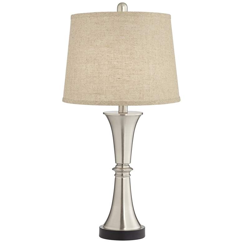 Image 7 360 Lighting Seymore 26" Burlap Linen USB LED Touch Lamps Set of 2 more views