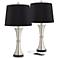 360 Lighting Seymore Black Shade USB LED Touch Control Table Lamps Set of 2