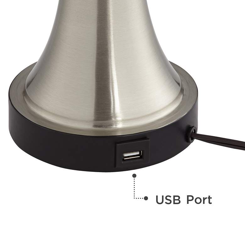 Image 3 360 Lighting Seymore Black Shade USB LED Touch Control Table Lamps Set of 2 more views