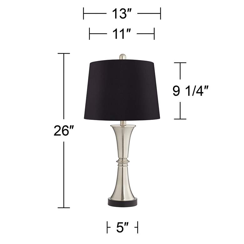 Image 7 360 Lighting Seymore Black Shade USB LED Touch Control Table Lamps Set of 2 more views