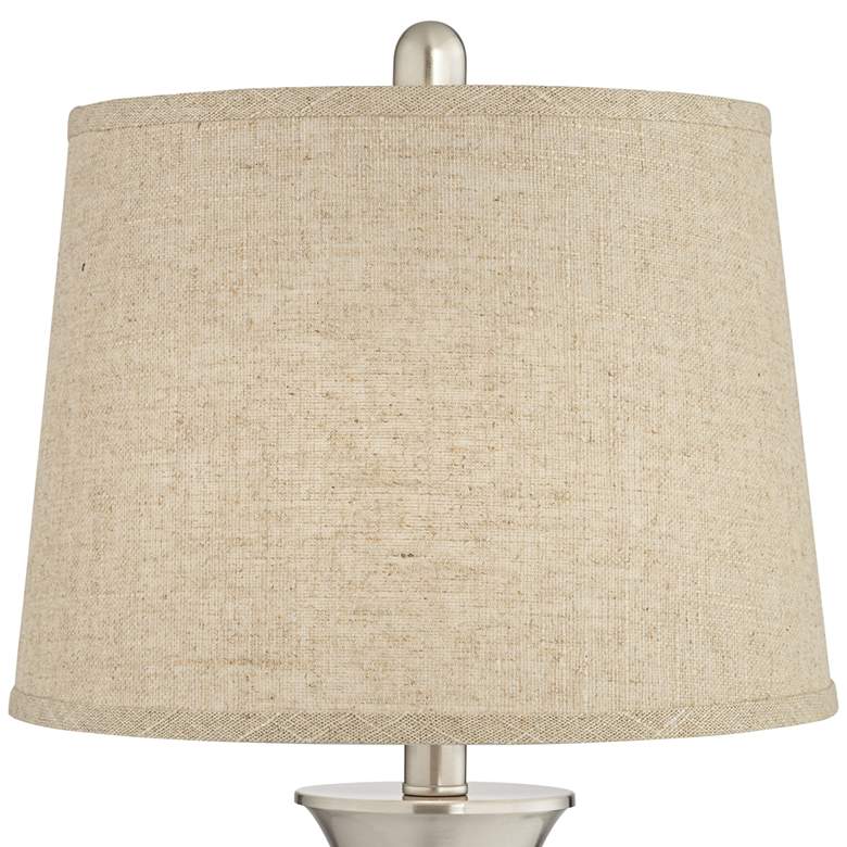 Image 5 360 Lighting Seymore Burlap Linen USB LED Touch Table Lamps Set of 2 more views