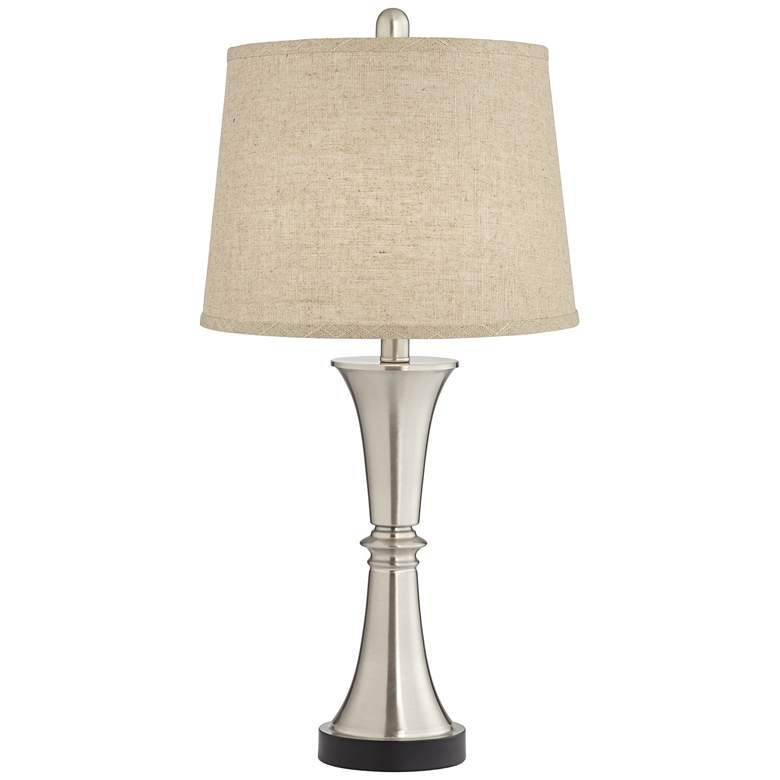 Image 7 360 Lighting Seymore Burlap Linen USB LED Touch Table Lamps Set of 2 more views