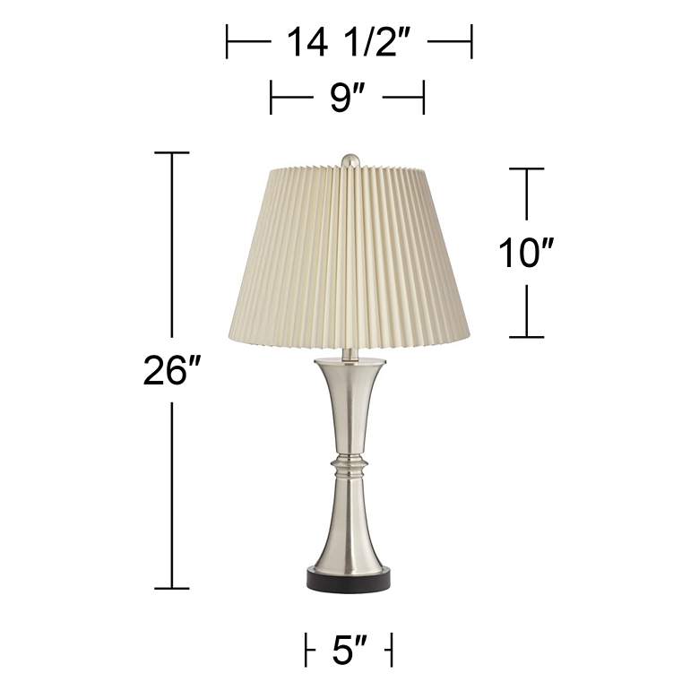 Image 7 360 Lighting Seymore Ivory Shade LED USB Touch Table Lamps Set of 2 more views