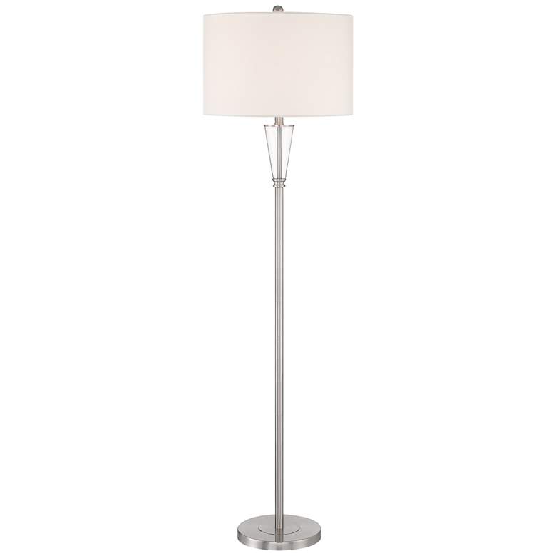 Image 2 360 Lighting Shasta 62 1/2" High Glass and Brushed Nickel Floor Lamp