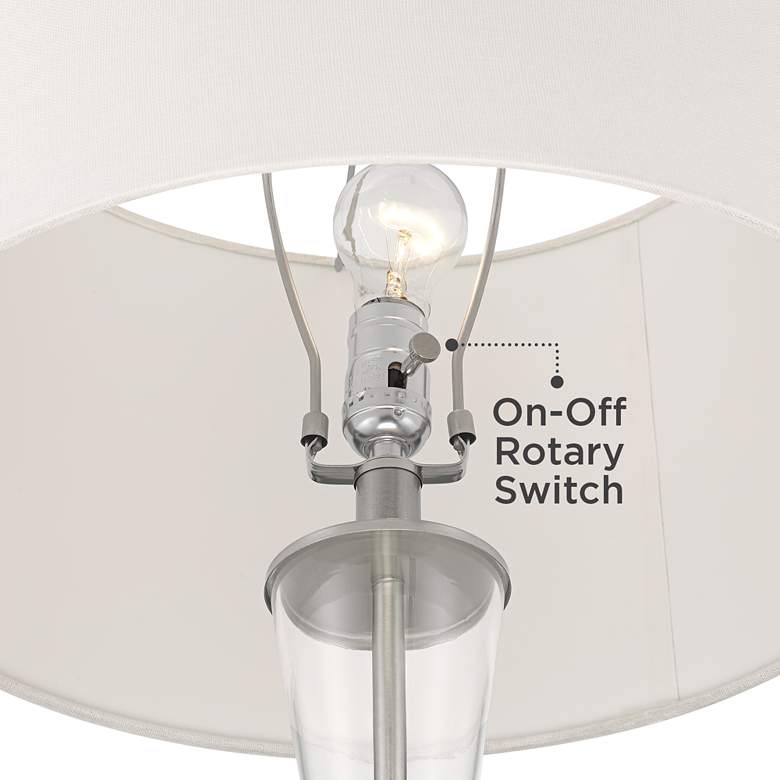 Image 4 360 Lighting Shasta 62 1/2" High Glass and Brushed Nickel Floor Lamp more views