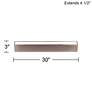 4_360 Lighting Shield 30" Wide Brushed Nickel Vanity Bath Bar more views