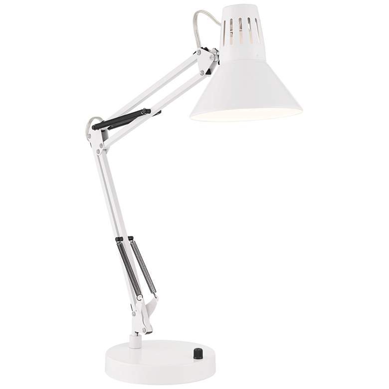 Image 2 360 Lighting Shoup Adjustable Height White Finish Architect USB Desk Lamp