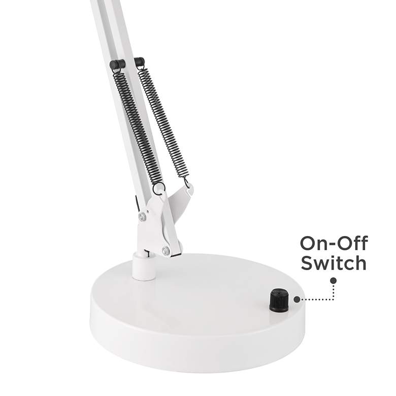 Image 6 360 Lighting Shoup Adjustable Height White Finish Architect USB Desk Lamp more views