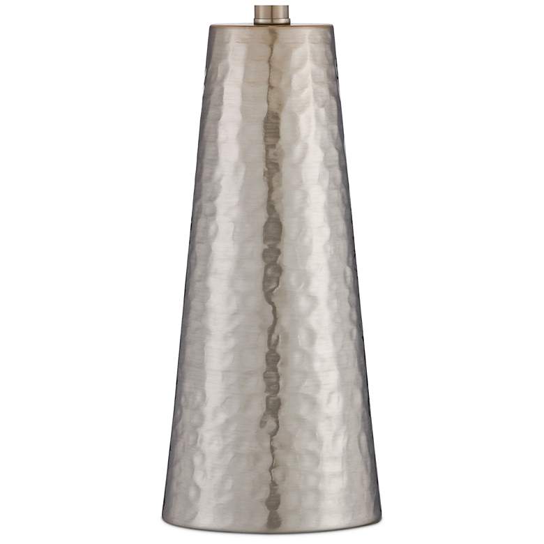 Image 4 360 Lighting Silver Leaf 25 3/4" Hammered Metal Cylinder Table Lamp more views