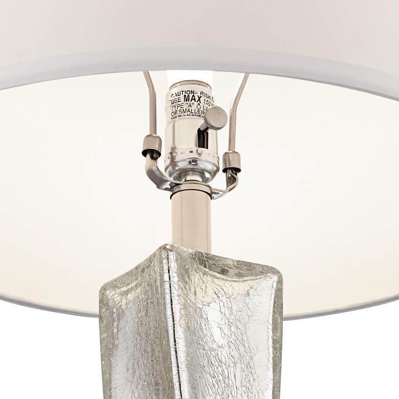 Image 4 360 Lighting Silver Twist 32 1/4" Crackle Mercury Glass Table Lamp more views