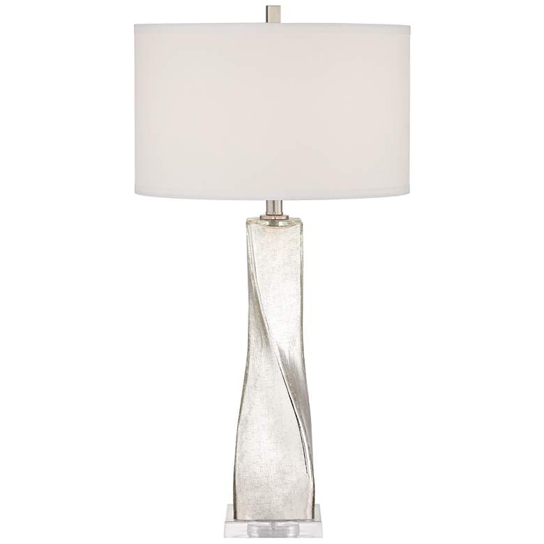 Image 6 360 Lighting Silver Twist 32 1/4" Crackle Mercury Glass Table Lamp more views