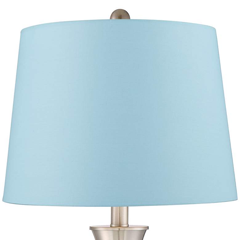 Image 2 360 Lighting Simon 25 1/2" Blue and Nickel USB Table Lamps Set of 2 more views