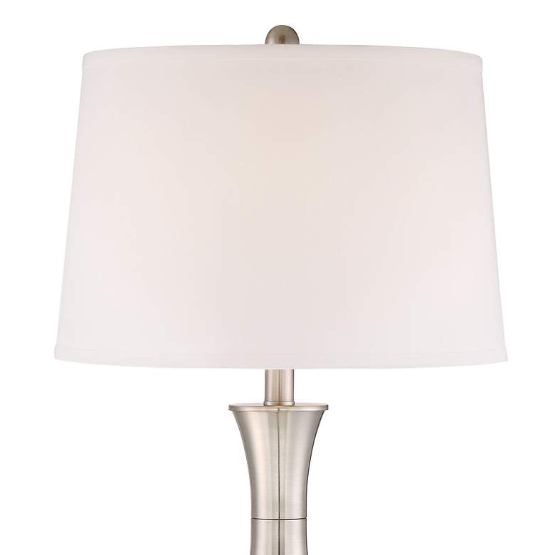 Image 4 360 Lighting Simon 25 1/2 inch Brushed Nickel USB Table Lamps Set of 2 more views