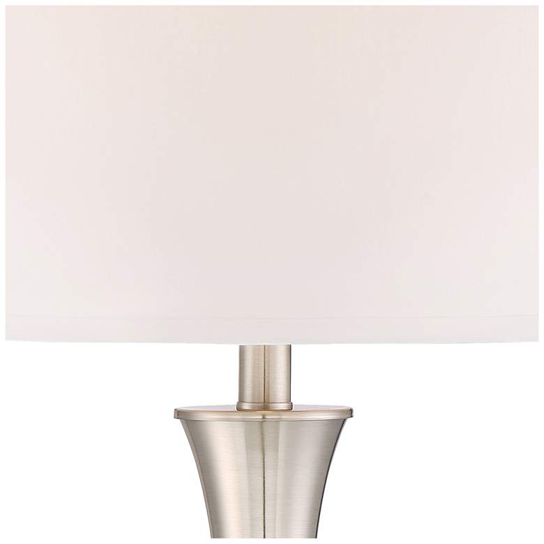 Image 3 360 Lighting Simon 25 1/2" Nickel USB Table Lamps Set with Dimmers more views