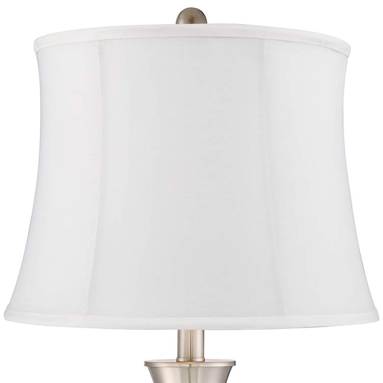 Image 2 360 Lighting Simon 25 1/2" White and Nickel USB Table Lamps Set of 2 more views