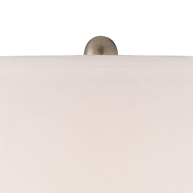 Image 2 360 Lighting Simon 27" Nickel USB Table Lamps with Round Risers more views