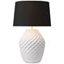 2_360 Lighting Simon 27" Textured Geometric Pattern White Table Lamp