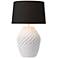 360 Lighting Simon 27" Textured Geometric Pattern White Table Lamp
