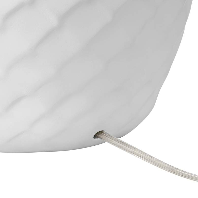 Image 7 360 Lighting Simon 27" Textured Geometric Pattern White Table Lamp more views