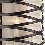 3_360 Lighting Sircetta 12 1/4" High Black Metal Bands Wall Sconce more views