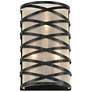 5_360 Lighting Sircetta 12 1/4" High Black Metal Bands Wall Sconce more views