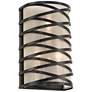 6_360 Lighting Sircetta 12 1/4" High Black Metal Bands Wall Sconce more views
