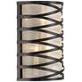7_360 Lighting Sircetta 12 1/4" High Black Metal Bands Wall Sconce more views