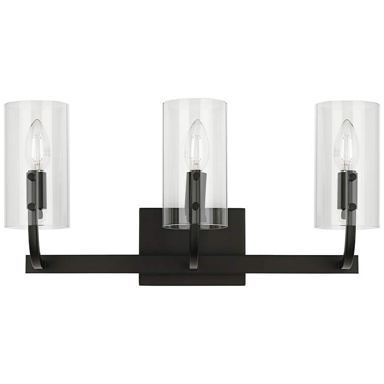 Image 2 360 Lighting Sitara 20 inch Wide Matte Black 3-Light Bath Light