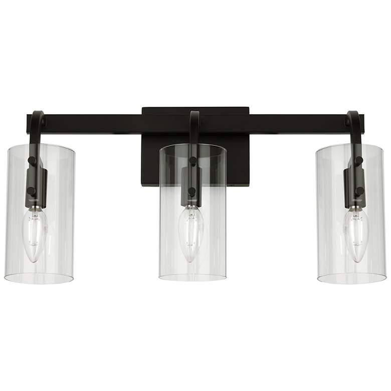 Image 4 360 Lighting Sitara 20 inch Wide Matte Black 3-Light Bath Light more views