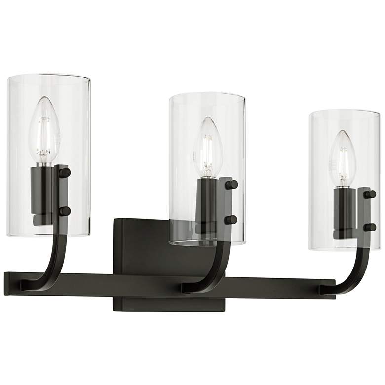 Image 6 360 Lighting Sitara 20" Wide Matte Black 3-Light Bath Light more views