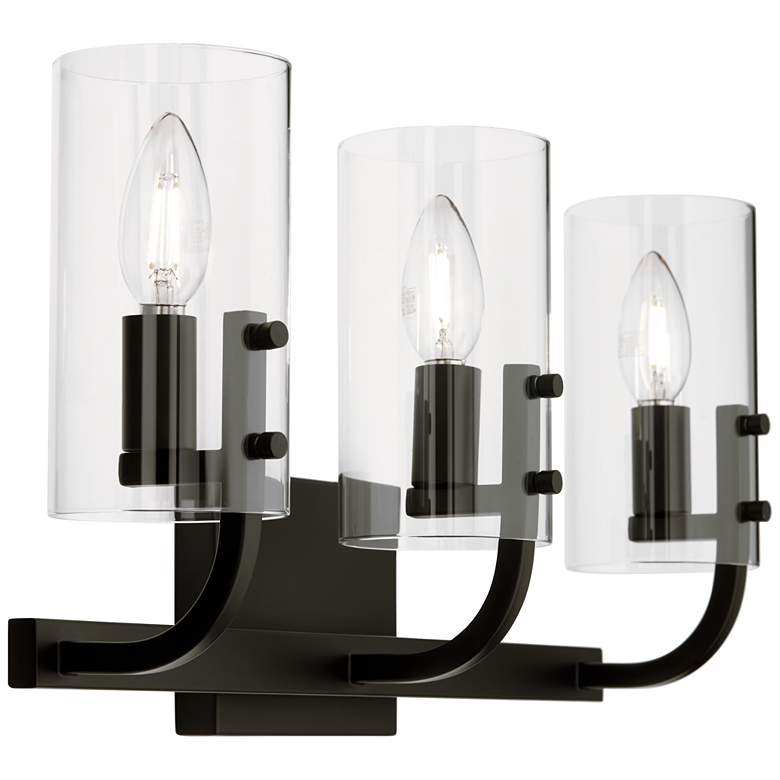 Image 7 360 Lighting Sitara 20" Wide Matte Black 3-Light Bath Light more views