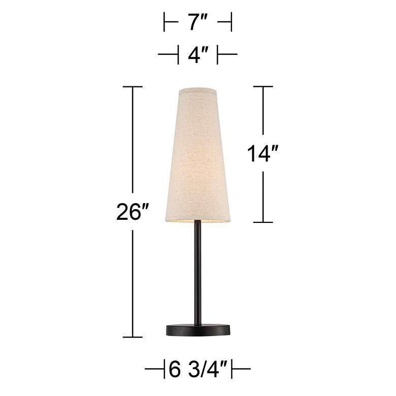 Image 6 360 Lighting Snippet 26" Espresso Bronze Accent Table Lamps Set of 2 more views