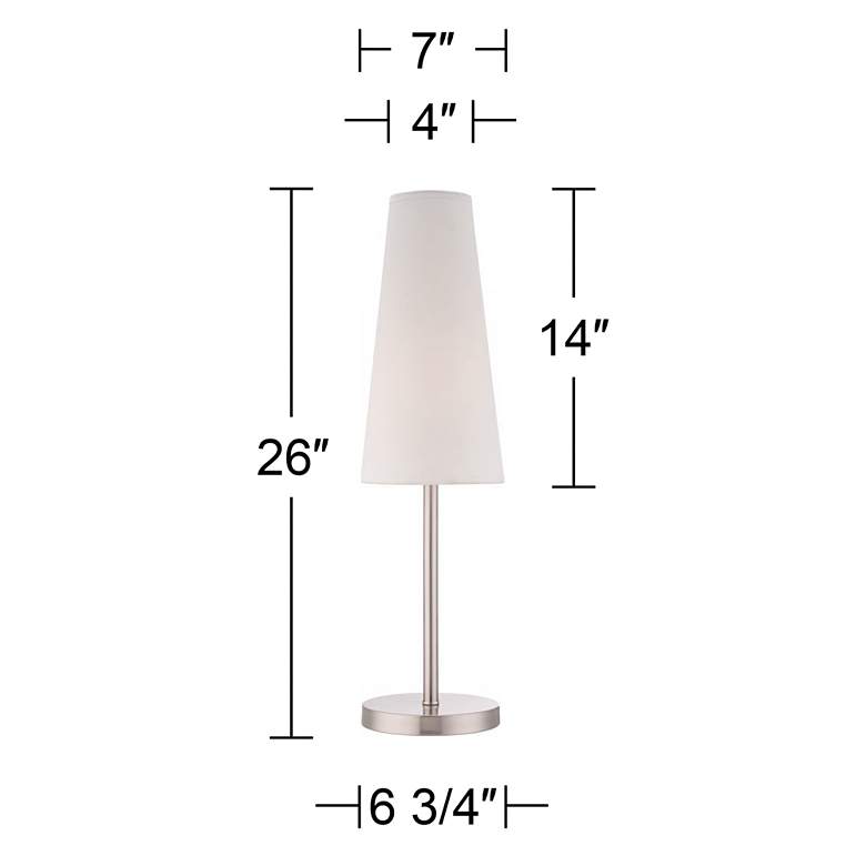 Image 3 360 Lighting Snippet 26 inch High Brushed Nickel Table Lamp more views