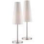 360 Lighting Snippet 26" High Nickel Accent Table Lamps Set of 2