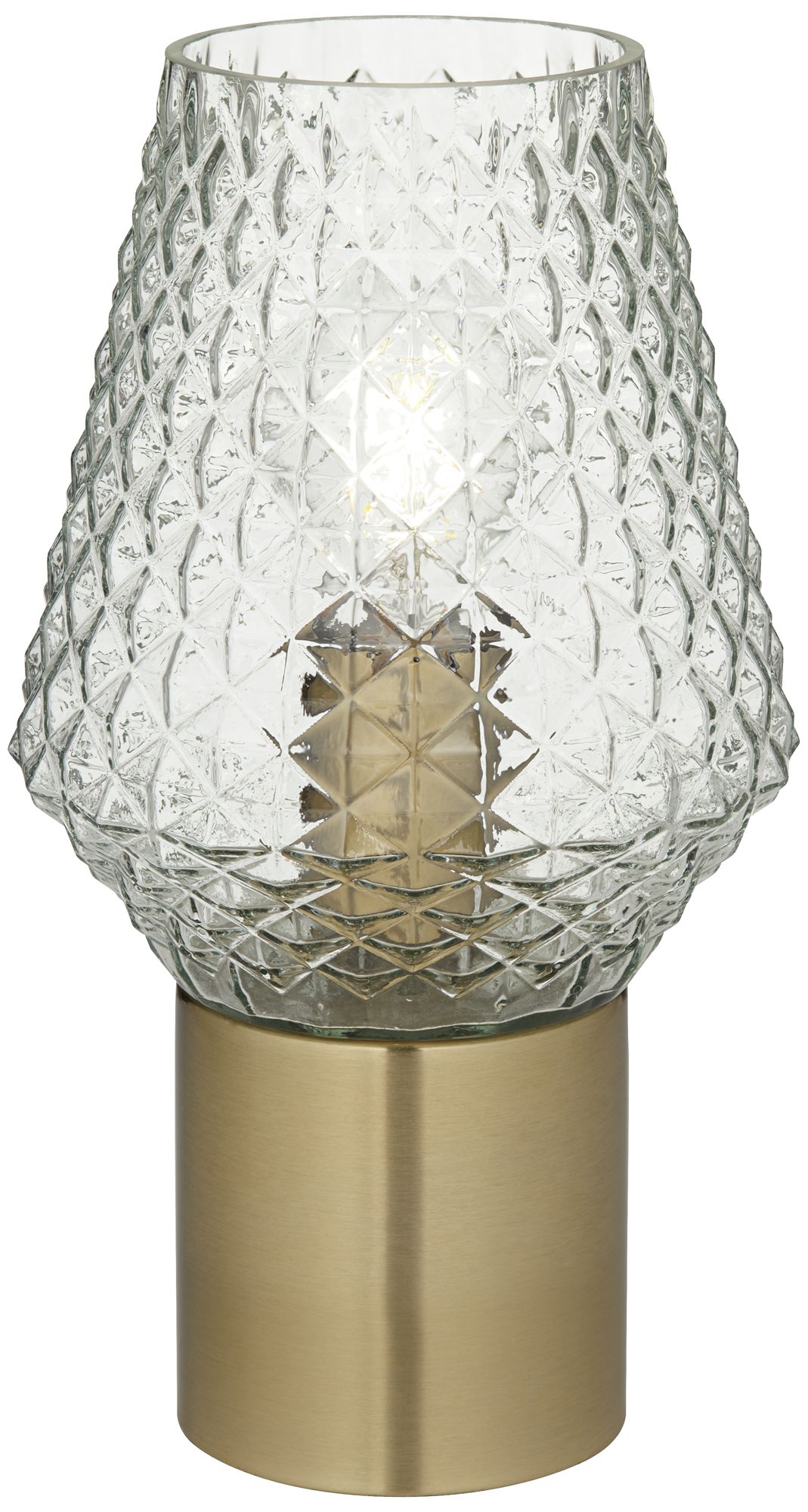 360 Lighting Soho 12" High Gold and Textured Glass Accent Table Lamp