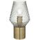 360 Lighting Soho 12" High Gold and Textured Glass Accent Table Lamp